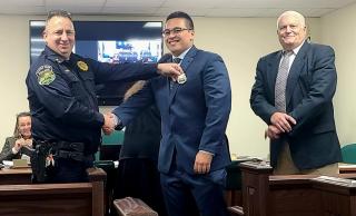 Swearing in of Jacob Goldstein as a Village Police Officer