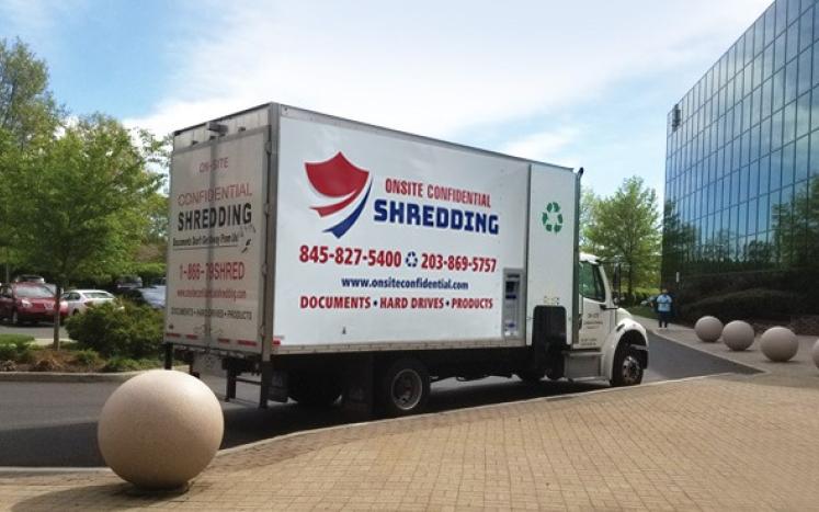 Picture of shredding company van